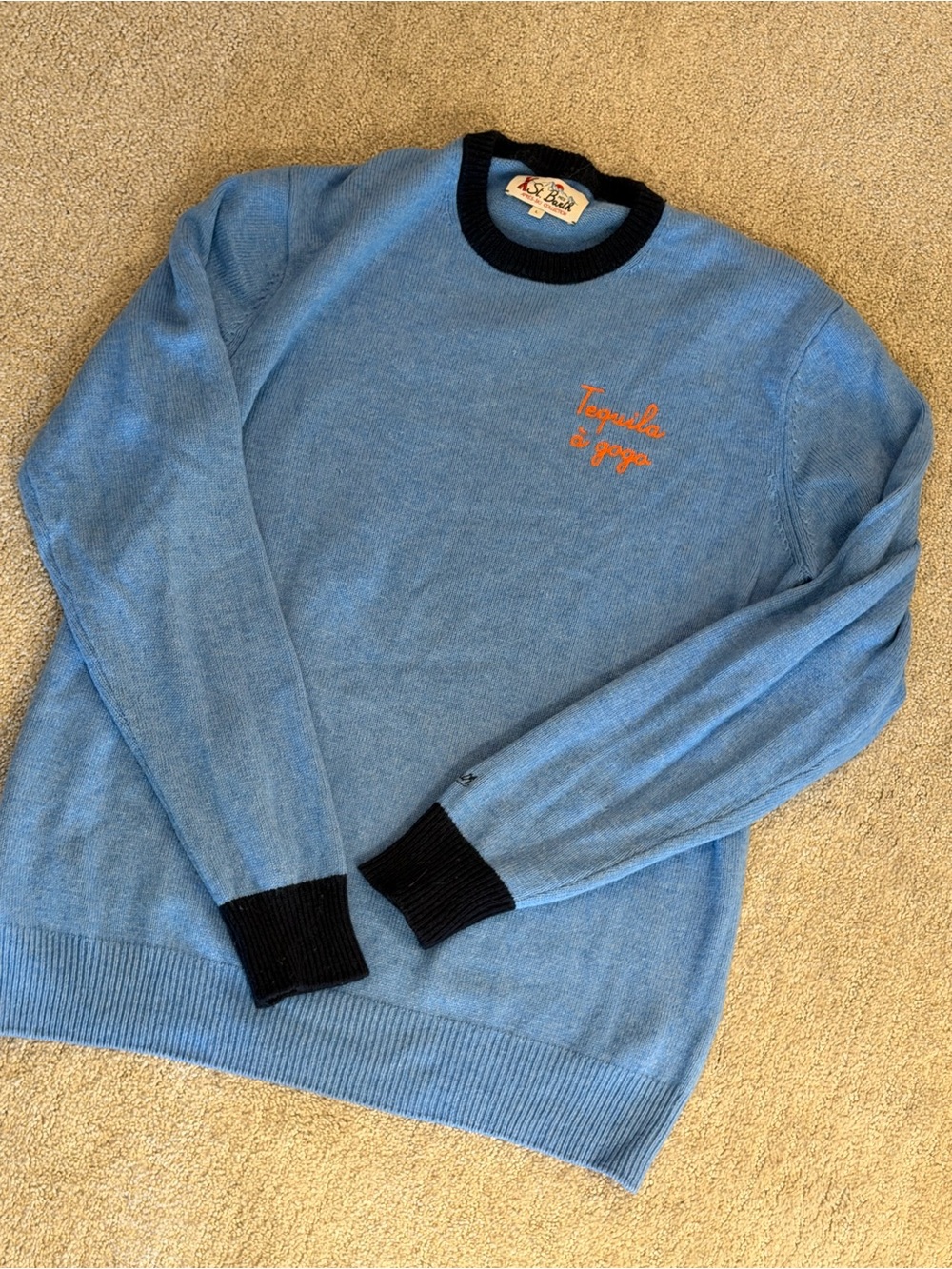 MC2 Saint Barth Après-Ski Blue “Tequila à Gogo” Sweater L cashmere